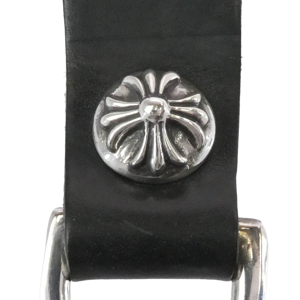 CHROME HEARTS クロムハーツ(原本無) BELT LOOP D RING Dカン クロスボールボタン ベルトループ ブラック系 シルバー系【美品】【中古】