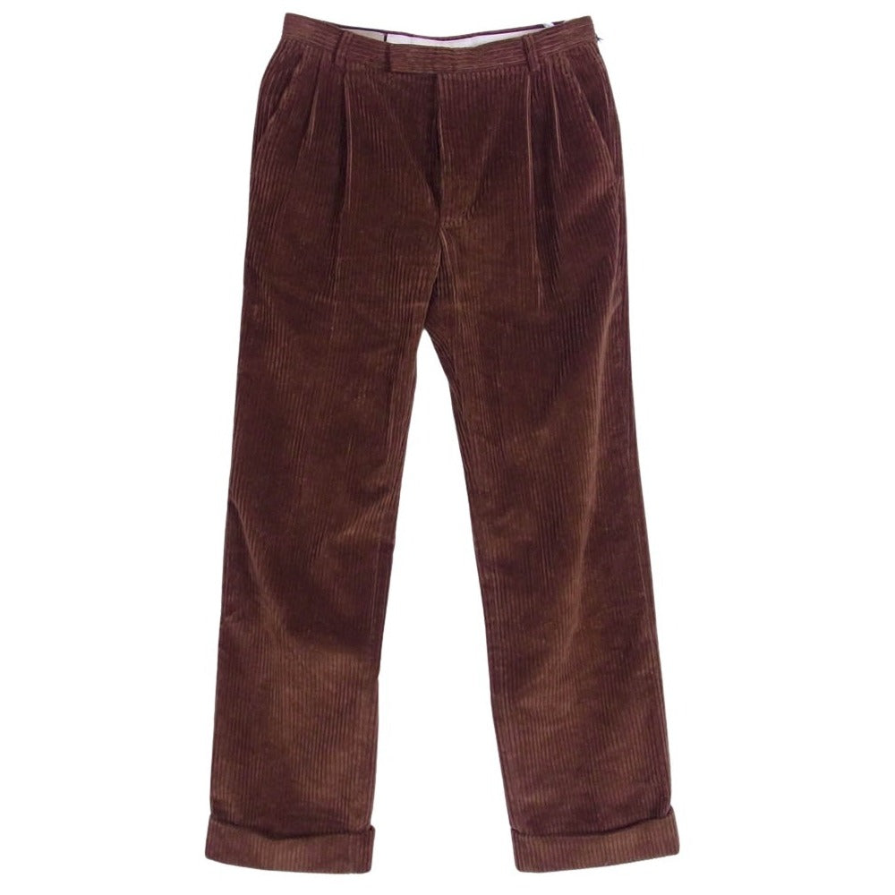 GUCCI グッチ 710545 ZAJYG イタリア製 ベルベット コーデュロイ パンツ ブラウン系 46【中古】 GUCCI グッチ 710545 ZAJYG イタリア製 ベルベット コーデュロイ