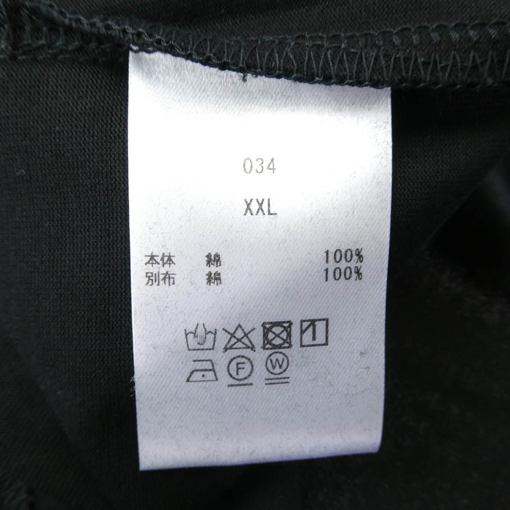 オヴィー Fine Cotton Basic pac T-shirts ファインコットン クルーネック 半袖 Tシャツ カットソー ブラック ブラック系 XXL【中古】