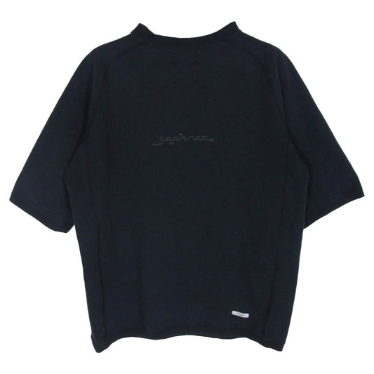 SOPHNET. ソフネット バックロゴプリント ラグランスリーブ 半袖 スウェット Tシャツ ブラック系 L【中古】