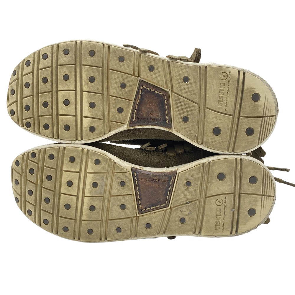VISVIM ビズビム FBT SHAMAN-FOLK シャーマン フォルク スエード モカシンシューズ スニーカー カーキ系 W7【中古】