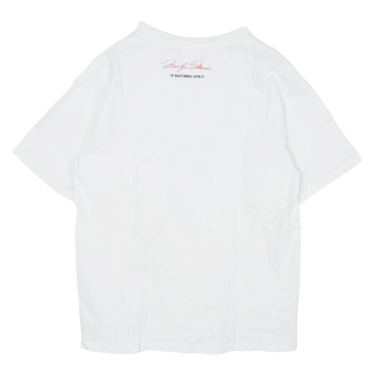 A BATHING APE アベイシングエイプ 001TEG231956X Marilyn Monroe TEE フロント プリント マリリン・モンロー Tシャツ 半袖カットソー ホワイト系 L【中古】