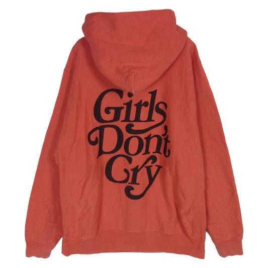 HUMAN MADE ヒューマンメイド LOGO HOODIE フロント バック ロゴ プリント プルオーバー パーカー フーディー レッド系 L【中古】