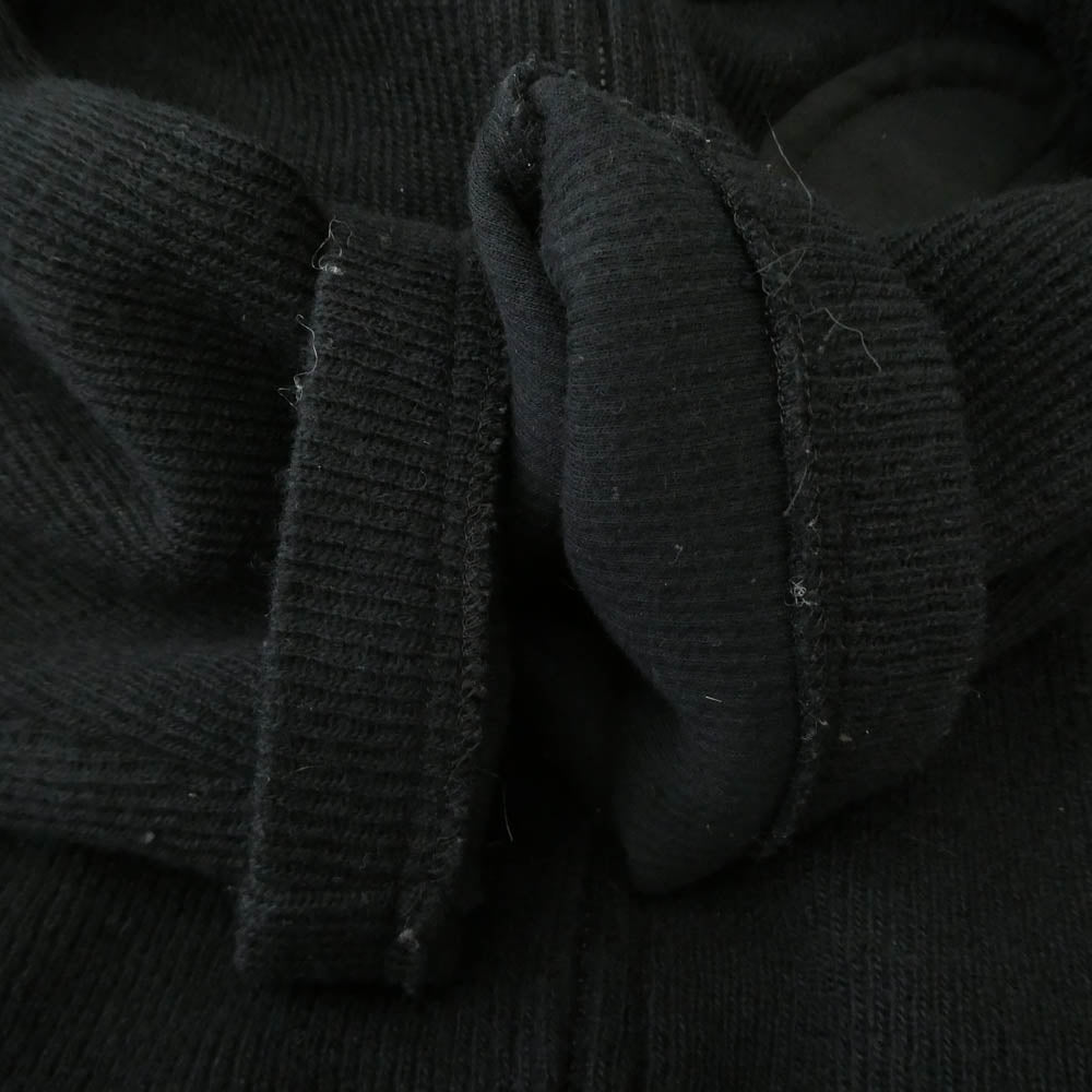 Y's Yohji Yamamoto ワイズ ヨウジヤマモト YR-D03-803 パッチデザイン ニット フード ロング コート ブラック系 1【中古】