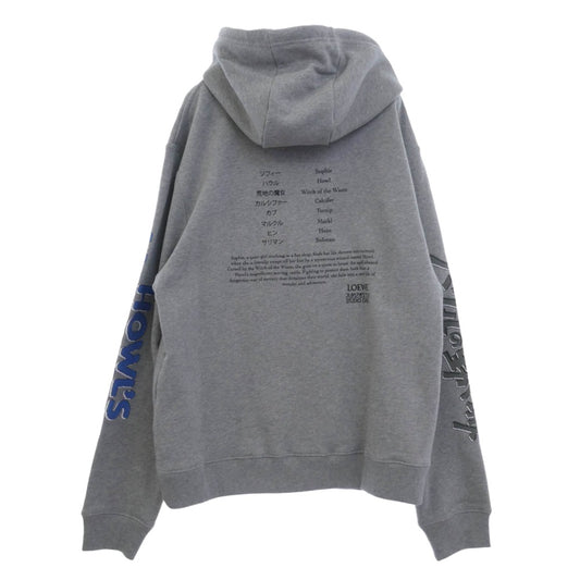 LOEWE ロエベ 23SS HB44Y25X04 × Howl's Moving Castle Moving Castle Embroidered Hoodie in Cotton スタジオジブリ ハウルの動く城 ムービングキャッスル プルオーバー パーカー グレー系 M【中古】