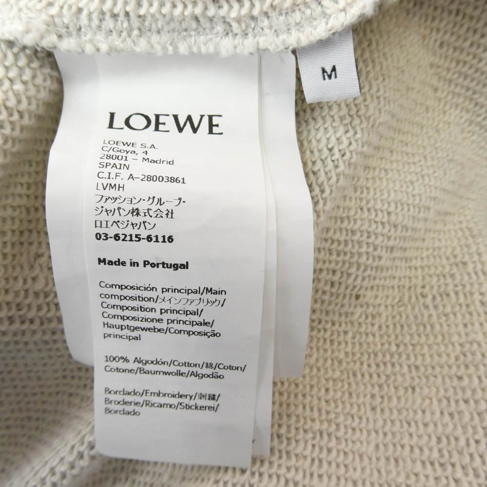 LOEWE ロエベ 23SS HB44Y25X04 × Howl's Moving Castle Moving Castle Embroidered Hoodie in Cotton スタジオジブリ ハウルの動く城 ムービングキャッスル プルオーバー パーカー グレー系 M【中古】
