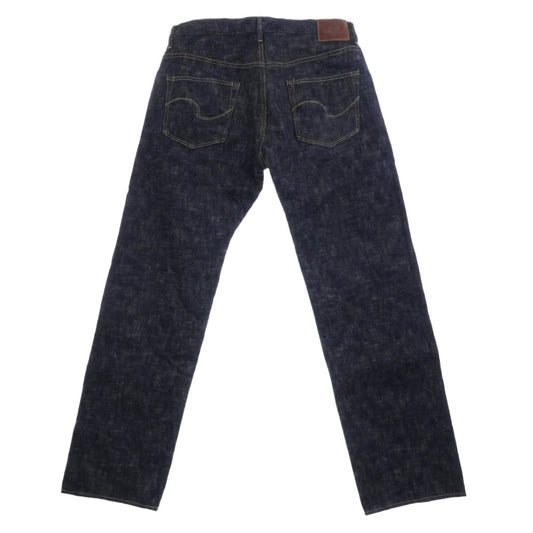 ONI DENIM 鬼デニム ONI270-Kasuri 17oz 鬼絣 ジャストライト ストレート ジーンズ デニム パンツ インディゴブルー系 W38【極上美品】【中古】