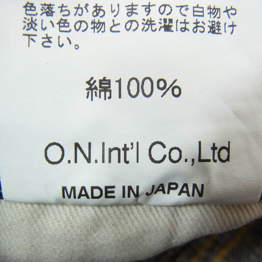 ONI DENIM 鬼デニム ONI270-Kasuri 17oz 鬼絣 ジャストライト ストレート ジーンズ デニム パンツ インディゴブルー系 W31【極上美品】【中古】
