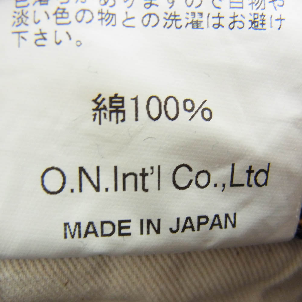 ONI DENIM 鬼デニム ONI288ZR-LBR 20oz シークレットデニム 緯糸ライトブラウン ジーンズ デニムパンツ インディゴブルー系 W36【極上美品】【中古】