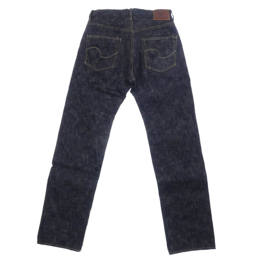ONI DENIM 鬼デニム ONI270-Kasuri 17oz 鬼絣 ジャストライト ストレート ジーンズ デニム パンツ インディゴブルー系 32 W32【極上美品】【中古】