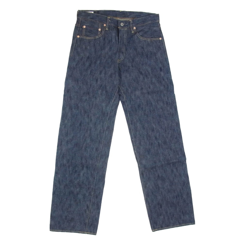ONI DENIM 鬼デニム ONI200-鬼KASE ONIKASE Wide Straight 16oz 正藍枷染め風 天然藍 ロープデニム ワイドストレート デニム パンツ ジーンズ インディゴブルー系 W32【極上美品】【中古】