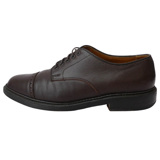 ALDEN オールデン 34842 パンチドキャップトゥ レザー シューズ ダークブラウン系 7.5【中古】