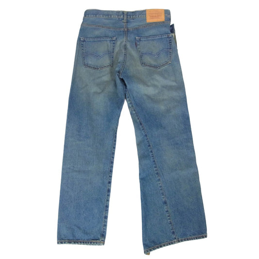 JUNYA WATANABE COMME des GARCONS MAN ジュンヤワタナベコムデギャルソンマン 25SS JO-P201 Wネーム アシンメトリー 綿デニムパンツ インディゴブルー系 S【極上美品】【中古】