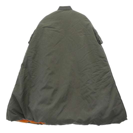 JUNYA WATANABE COMME des GARCONS ジュンヤワタナベコムデギャルソン 25AW JP-C013 MA-1 中綿 ジップアップ ボンバー ケープ ジャケット ポンチョ ブルゾン カーキ系 XS【極上美品】【中古】