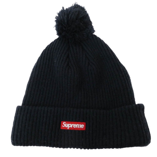Supreme シュプリーム 14AW × New Era FTP Beanie ニューエラ FTPロゴ 刺繍 ボックスロゴ ビーニー ニット キャップ ネイビー系【中古】