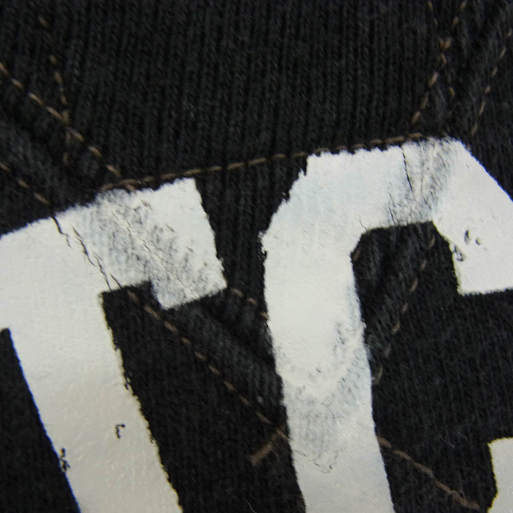 The REAL McCOY'S ザリアルマッコイズ swimming whitewater 両v ロゴ スウェット ブラック系 L【中古】