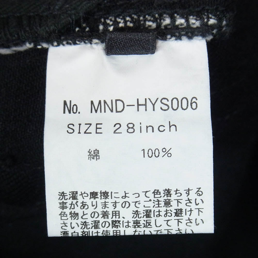 HYSTERIC GLAMOUR ヒステリックグラマー 24AW MND-HYS006 Denim Pants スタッズ テーパード ブラック デニム パンツ ブラック系 28【美品】【中古】