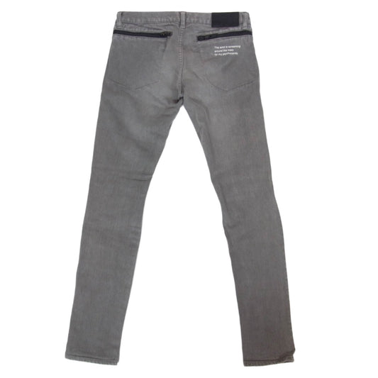 UNDERCOVER アンダーカバー 14SS undercoverism アンダーカバーイズム GODOG期 ヒザヤブレ ジップポケット ダメージ加工 ジーンズ デニムパンツ グレー系 2【中古】