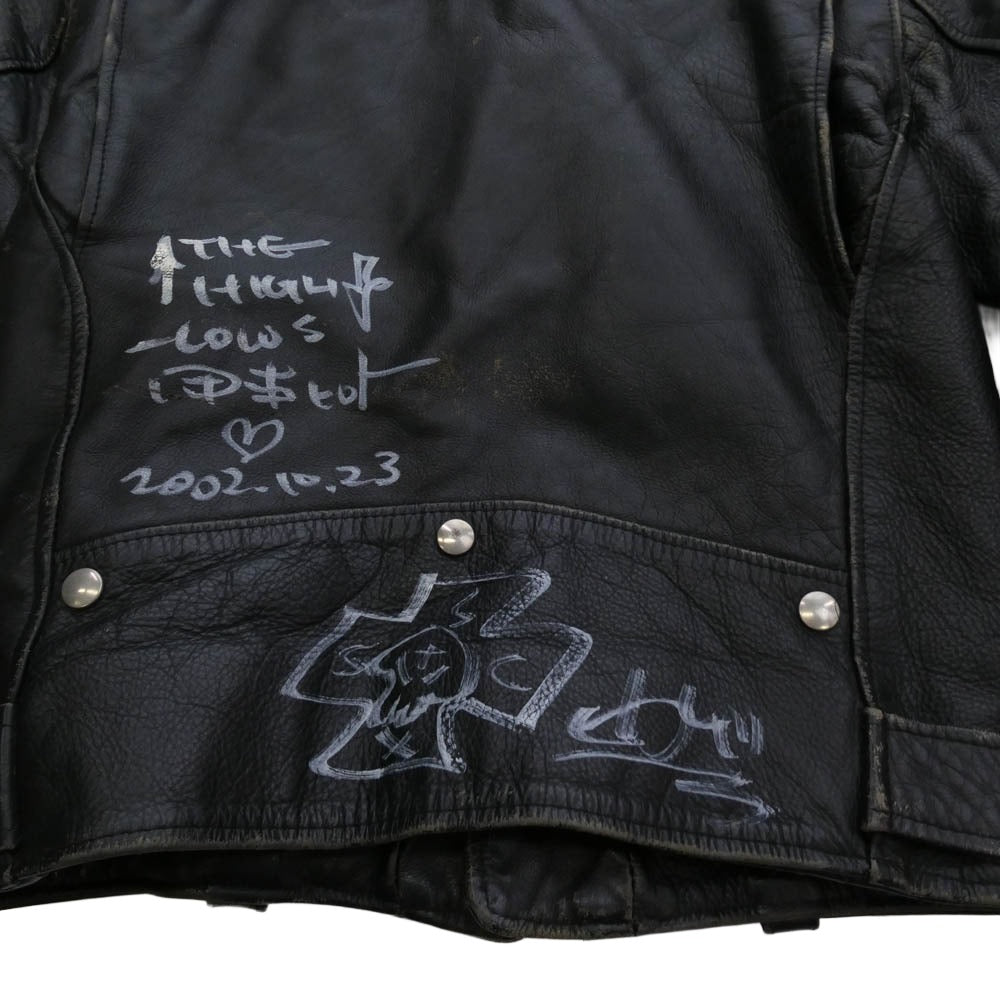 トリプルシックス 英国製 黒タグ ダブル ライダース ジャケット ブラック系 34【中古】