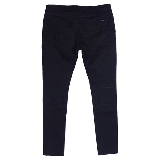 SAINT LAURENT サンローラン 622876 Y500R D24 M/SK-MW スキニーブラックデニムパンツ ブラック系 34【中古】