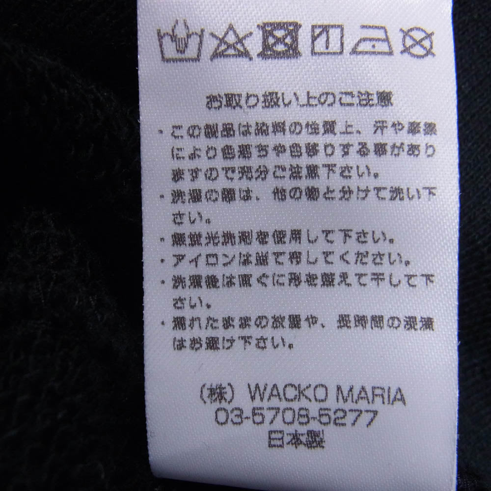 WACKO MARIA ワコマリア 24AW Heavy Weight Sweat Shirt ヘビー ウェイト クルーネック スウェット シャツ ブラック系 XL【中古】