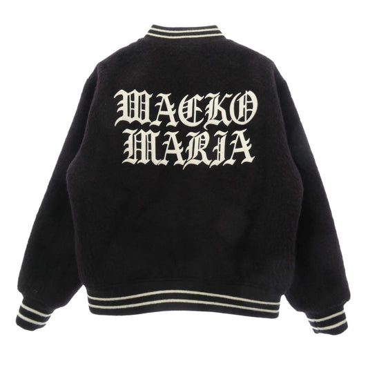 WACKO MARIA ワコマリア 25AW 25FW-WMO-BL14 WOOL MOHAIR VARSITY JACKET TYPE-1 モヘア混 ウールメルトン バーシティ ジャケット スタジャン バーガンディ系 M【中古】