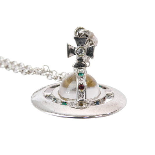 Vivienne Westwood ヴィヴィアンウエストウッド SMALL ORB PENDANT スモールオーブ ペンダント ネックレス シルバー系 マルチカラー系【中古】