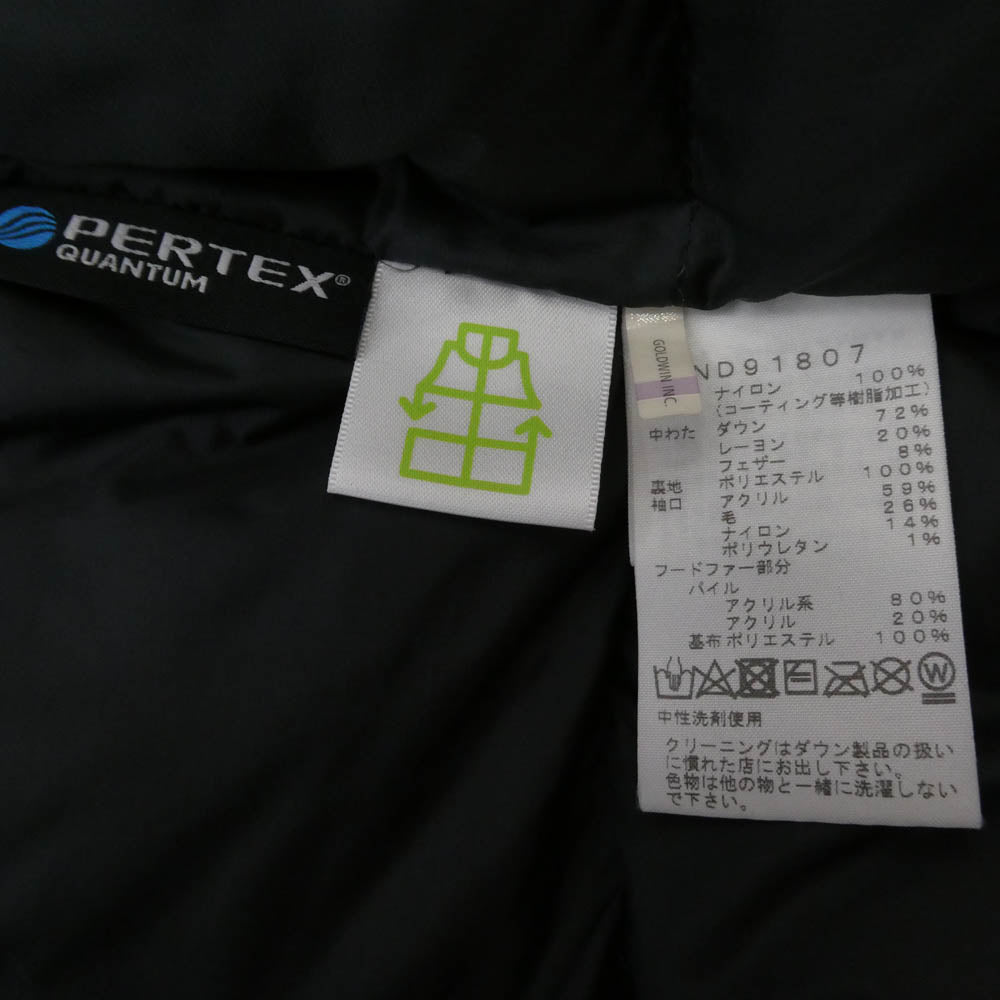 THE NORTH FACE ノースフェイス ND91807 ANTARCTICA PARKA アンタークティカ パーカ ファーフード ダウン ジャケット ブラック系 L【中古】