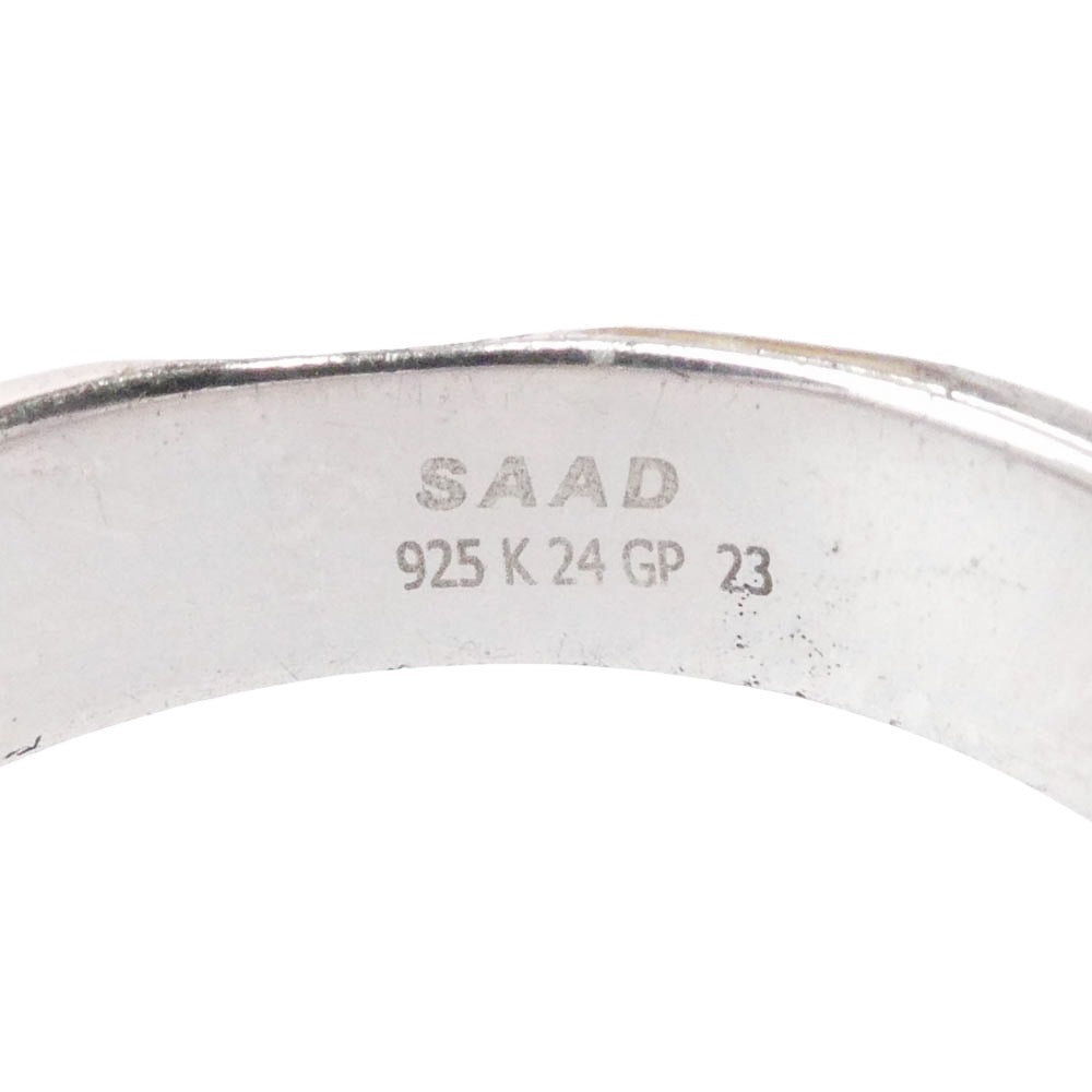 SAAD サード 925 k24 太陽神 リング シルバー系 ゴールド系 22号【中古】