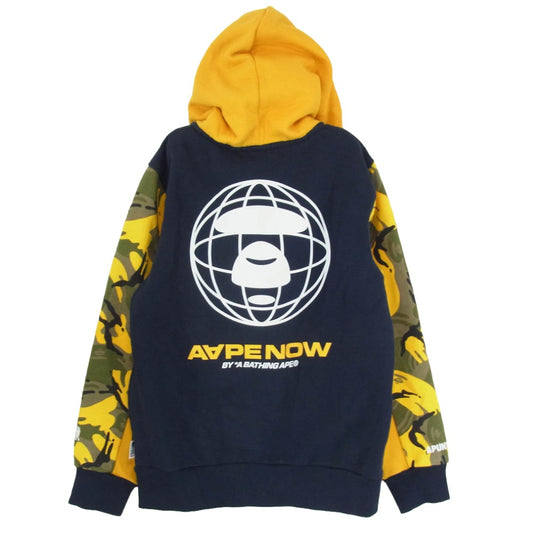 A BATHING APE アベイシングエイプ AAPSWM3482XXB AAPE エーエイプ Multicolor Camo Stripe Hoodie マルチカラー クレイジーパターン フーデッドスウェット スタジャン ブルゾン マルチカラー系 M【中古】