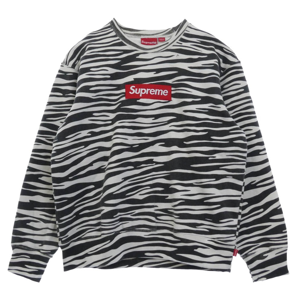 【激レア】Supreme ゼブラ柄 クルーネック スウェット Supreme シュプリーム 22AW Box Logo Crewneck Zebra ゼブラ柄