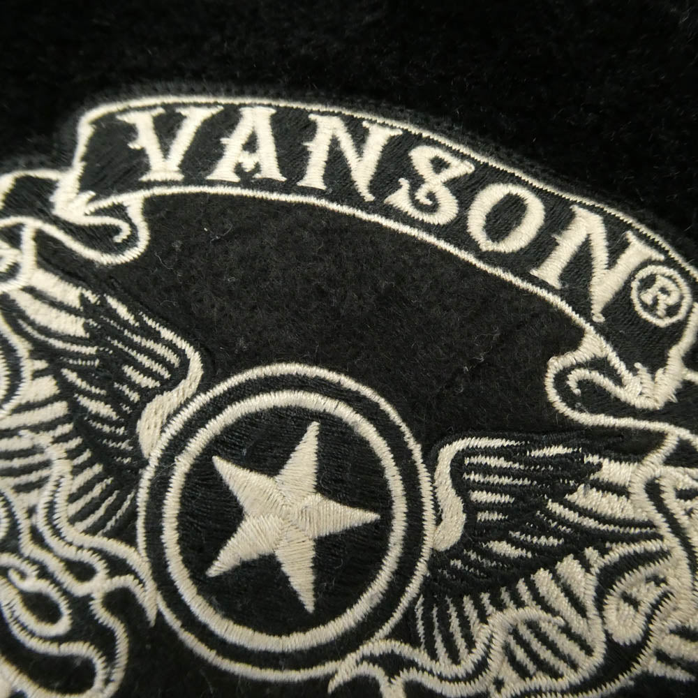 VANSON バンソン ファー ZIP ジャケット パーカー ブラック系 M【中古】