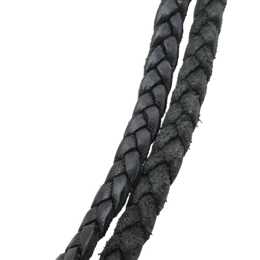 CHROME HEARTS クロムハーツ(原本無) PHONE STRAP ラージ ボロチップ レザーブレイド 携帯 ストラップ シルバー系 ブラック系【中古】