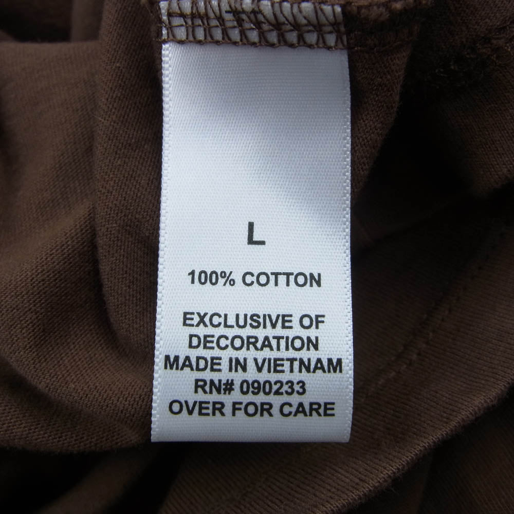 FEAR OF GOD フィアオブゴッド ESSENTIALS エッセンシャルズ ラバーロゴ 長袖Tシャツ ブラウン系 L【中古】
