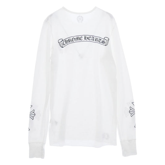 CHROME HEARTS クロムハーツ(原本無) ホースシュー サーマル ロングスリーブ 長袖 カットソー ホワイト系 M【中古】
