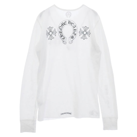 CHROME HEARTS クロムハーツ(原本無) ホースシュー CHプラス サーマル ロングスリーブ 長袖 カットソー ホワイト系 M【中古】