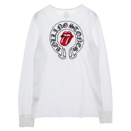 CHROME HEARTS クロムハーツ(原本無) リップアンドタン サーマル ロングスリーブ 長袖 カットソー ホワイト系 M【中古】