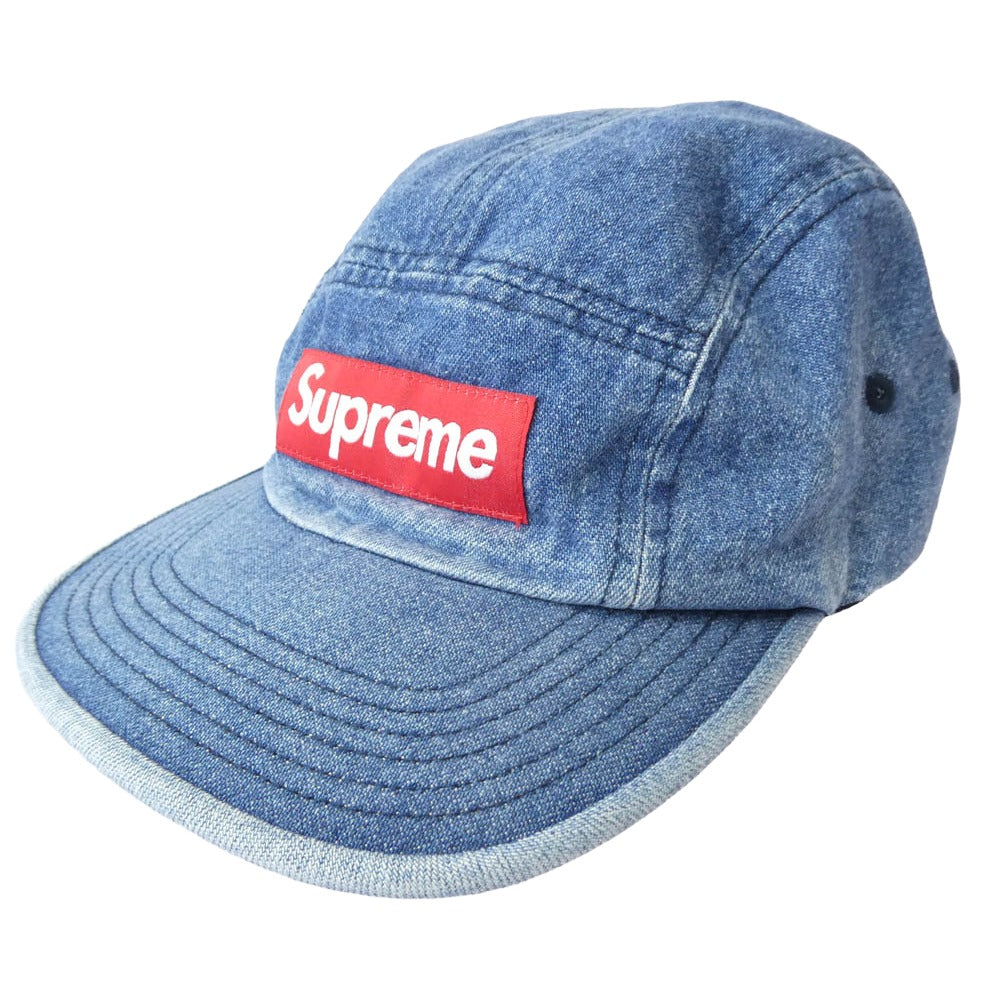 Supreme シュプリーム Denim Camp Cap ボックスロゴ インディゴ デニム