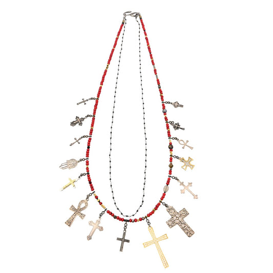 gunda ガンダ JUNK HEAVEN ジャンクヘブン 2017 ネックレス シルバー系 レッド系 ゴールド系【中古】