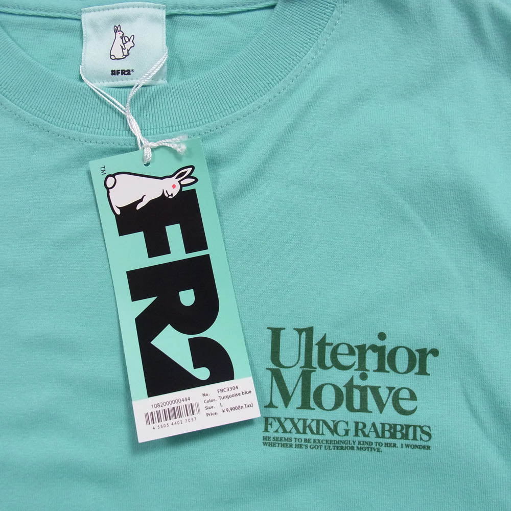 #FR2 エフアールツー FRC3304 Ulterior Motive 半袖 Tシャツ カットソー ライトブルー系 L【極上美品】【中古】