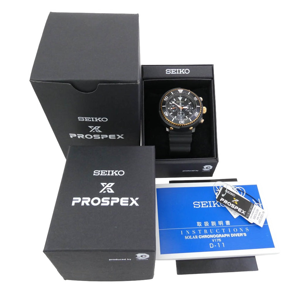 SEIKO セイコー SBDL038 PROSPEX プロスペックス LOWERCASE ダイバーズウォッチ ソーラー 限定モデル 腕時計 ブラック系【中古】