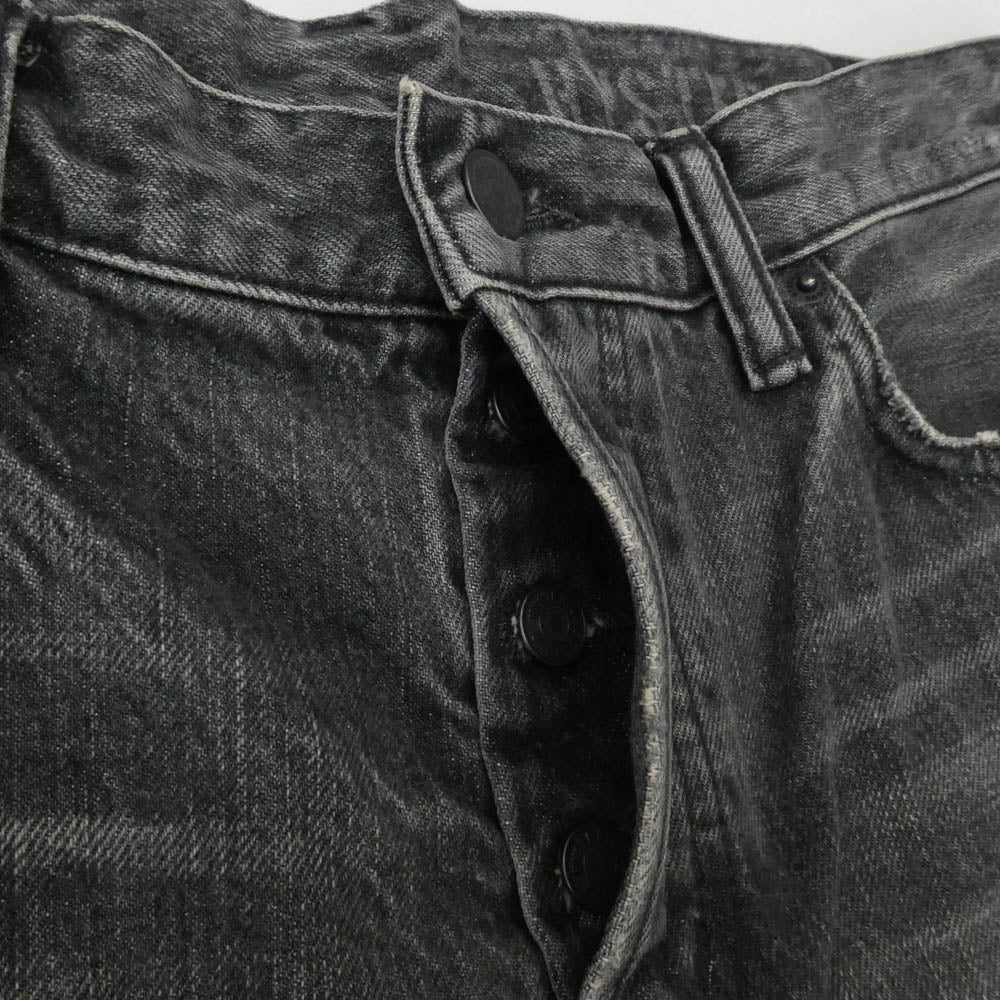 HYSTERIC GLAMOUR ヒステリックグラマー 26SS 02261AP06 MSR加工 スリム ストレート ジーンズ デニム パンツ グレー系 34inch【極上美品】【中古】