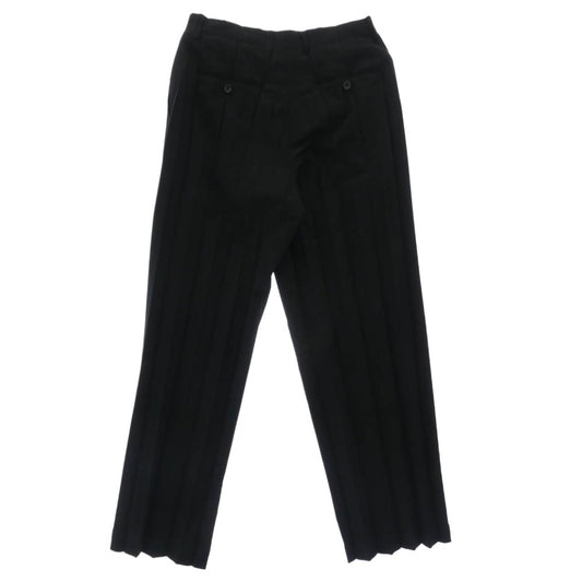 ISSEY MIYAKE イッセイミヤケ IM01-FF602 プリーツ スラックス パンツ ブラック系 M【中古】