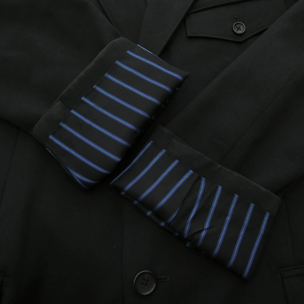 Yohji Yamamoto POUR HOMME ヨウジヤマモトプールオム 23AW HJ-J27-100 100番ウールギャバジン 左二重ラペル 3ボタン テーラード ジャケット ブラック系 2【中古】