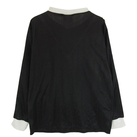 adidas アディダス 80s サイドライン 3ストライプ Vネック フットボール 長袖 ジャージー プルオーバー ブラック系 M【中古】