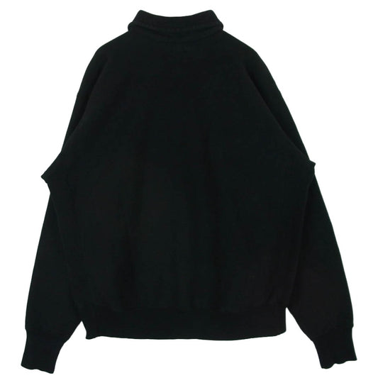 A.PRESSE アプレッセ 23AW 23AAP-05-03K Vintage Half Zip Sweatshirt ヴィンテージ加工 ハーフジップ スウェットシャツ トレーナー ブラック系 3【中古】