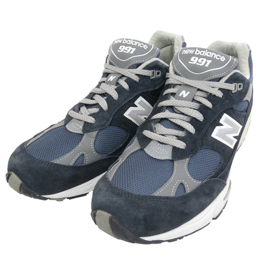 NEW BALANCE ニューバランス 英国製 M991NV ローカット スニーカー ネイビー系 グレー系 28.5cm【中古】