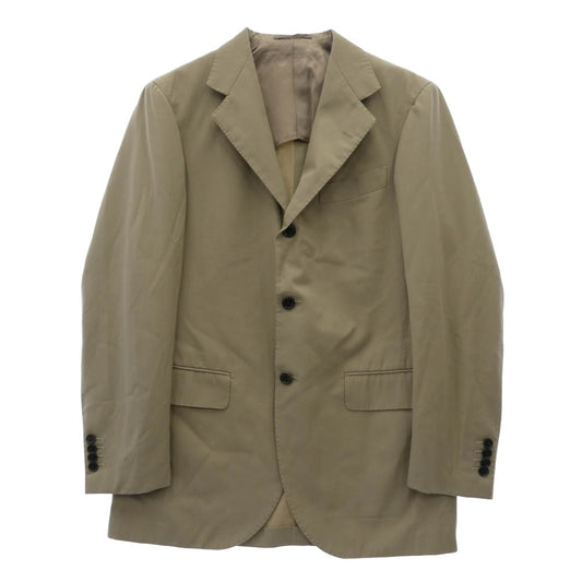 BEAMS ビームス 21-17-0152-015 BEAMSF ビームスエフ DORMEUIL ドーメル社製コットン オリジナル ハンドライン ウール テーラードジャケット スラックスパンツ セットアップ スーツ ベージュ系 48【中古】