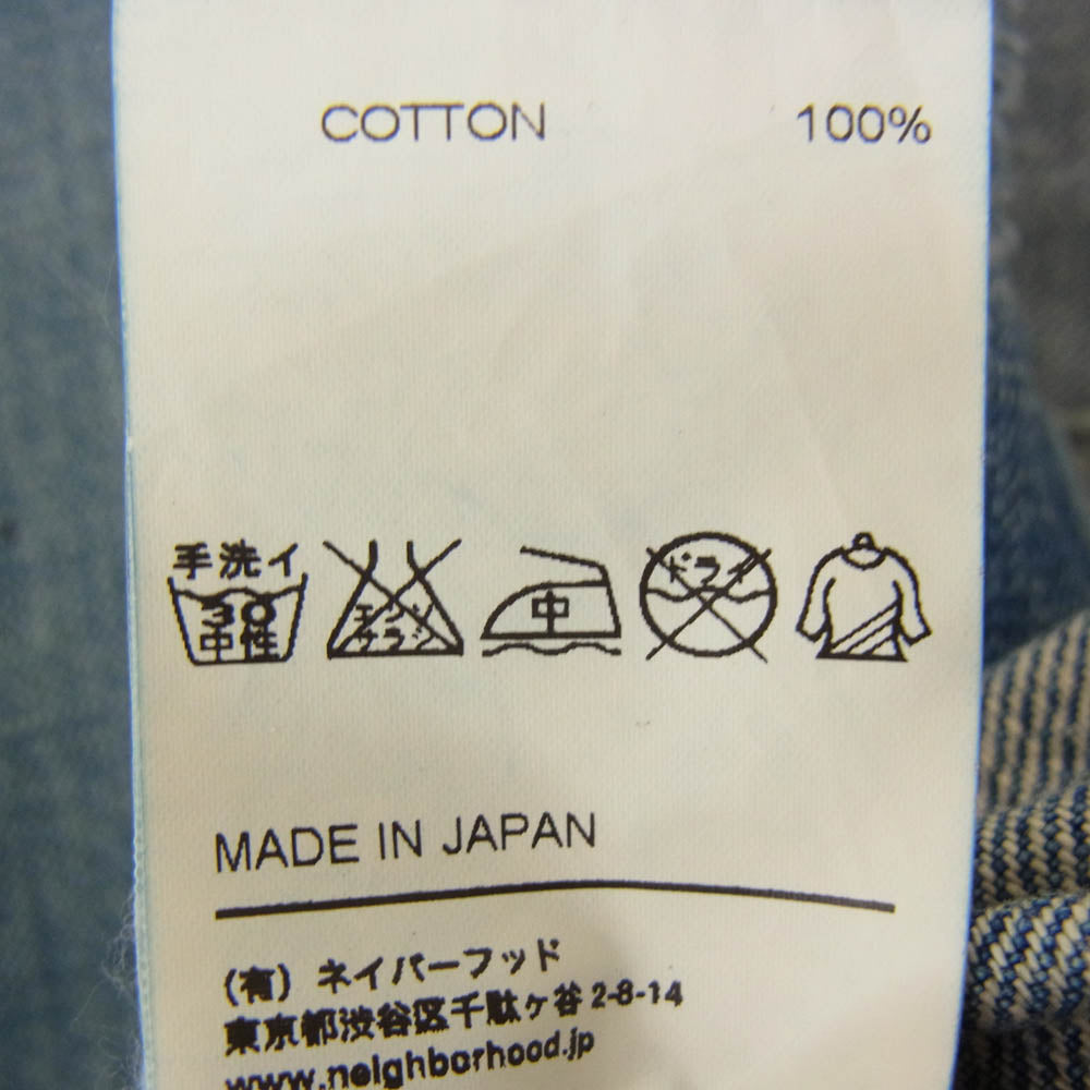 NEIGHBORHOOD ネイバーフッド 16SS 161NYNH-JKM02 SAVAGE STOCKMAN DENIM JACKET ダメージ加工 ボタンダウン サベージ ストックマン デニム ジャケット インディゴブルー系 M【中古】