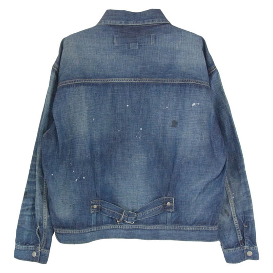 NEIGHBORHOOD ネイバーフッド 24SS 241SPNH-JKM04 WASHED LIGHTWEIGHT DENIM JACKET USED加工 ボタンダウン ウォッシュド ライトウェイト デニム ジャケット インディゴブルー系 M【極上美品】【中古】